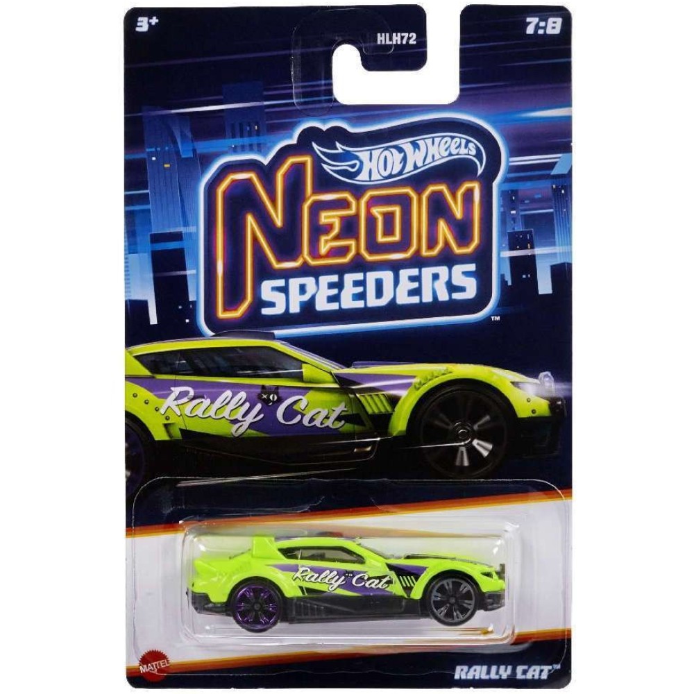 Тематическая машинка Hot Wheels Neon Speeders Rally Cat HLH72-7