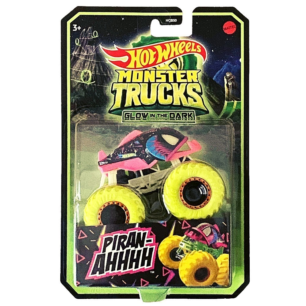 Машинка Hot Wheels Monster Trucks Glow In The Dark Piran-ahhhh HCB50-14