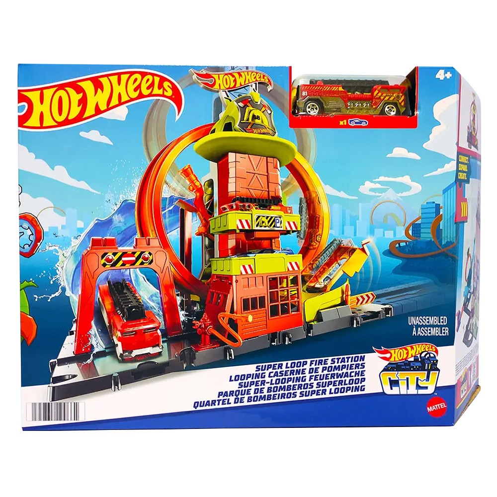 Трек Hot Wheels City Fire Station with Super Loop HKX41 video