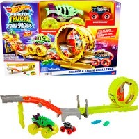 Фото Игровой набор Hot Wheels Monster Trucks Power smashers Заряжай и преследуй HXT05