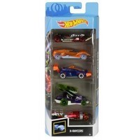 Фото Комплект Hot Wheels Гоночный автомобиль-гараж 2 в 1 HWCC15 + Подарочный набор автомобилей в ассортименте 1806