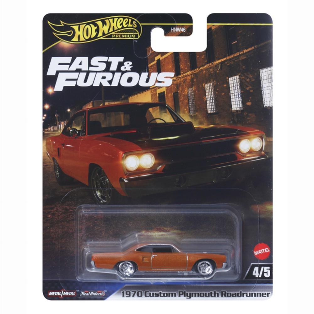 Тематическая машинка Hot Wheels Fast and Furious 1970 Custom Plymouth Road Runner HNW46-JBL87